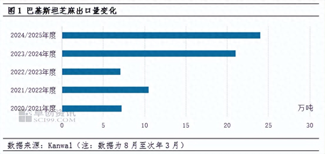 印巴局势对巴基斯坦芝麻产量影响_进口芝麻今日价格行情_巴基斯坦芝麻出口贸易格局分析