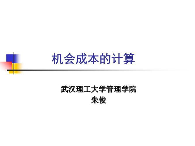 武汉理工大学机会成本研究_机会成本计算方法_资金的机会成本怎么算
