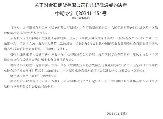 金石期货高管申诉失败_金石期货官网_金石期货异地调岗违规处罚