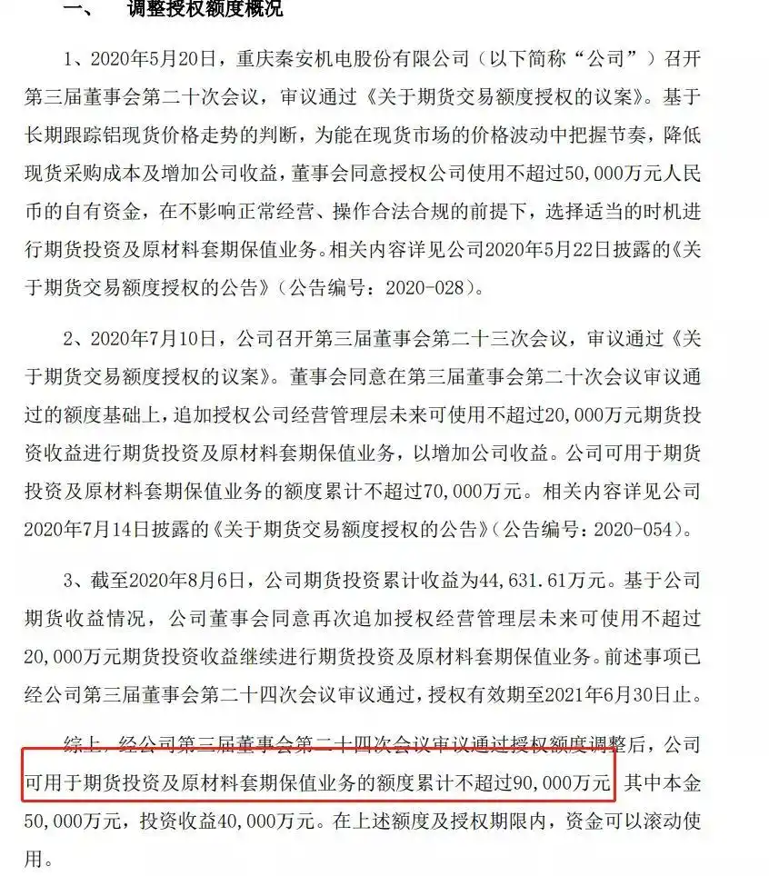 炒期货一年赚6亿_秦安股份炒期货利润分析_秦安股份期货投资收益