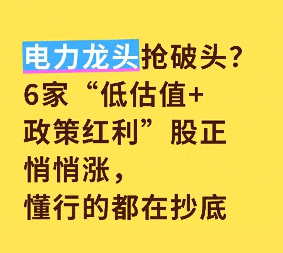 电力板块热度高！这6家低估值且吃政策红利的电力股悄悄上涨？