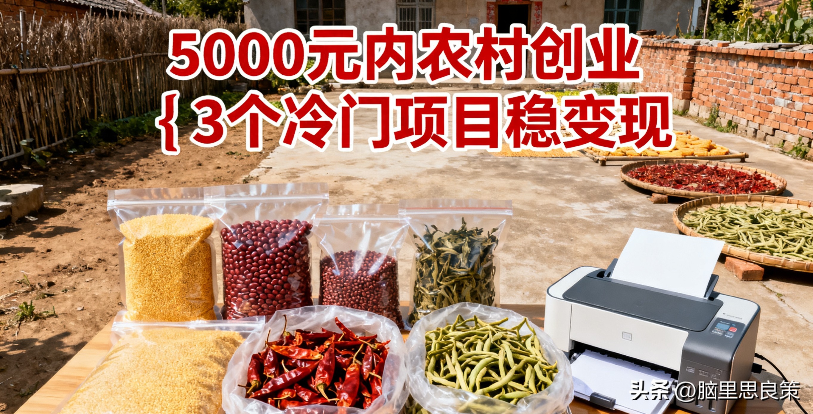 农村新门路！5000元内启动的冷门创业项目，新手速看