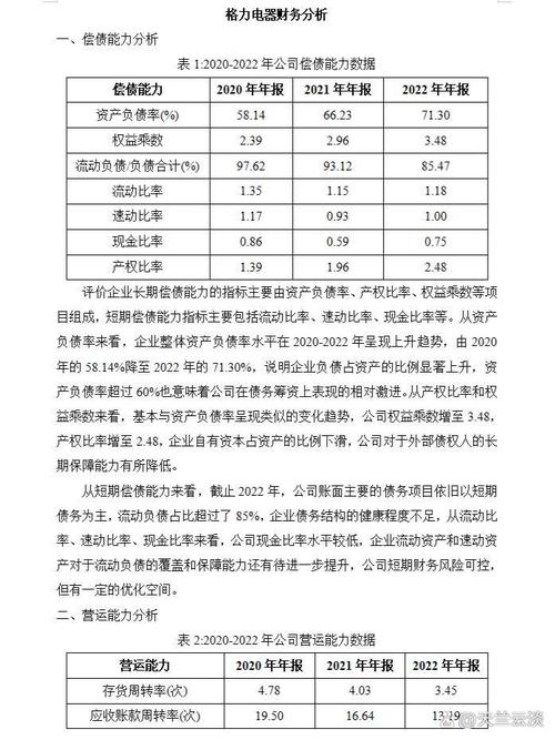 格力电器2026财务分析：偿债与运营问题及对策